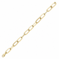 Yellow gold paper clip bracelet