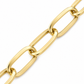 Yellow gold paper clip bracelet, alternate view
