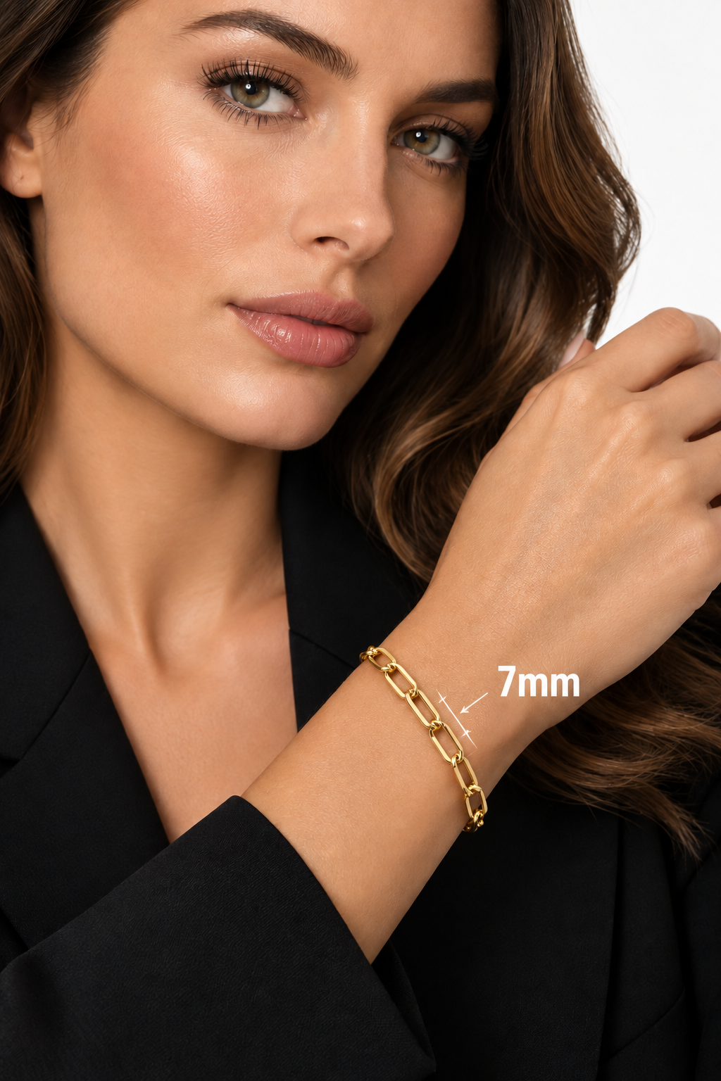 925 Sterling Silver Paper Clip Bracelet