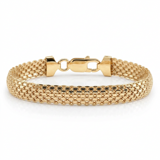 Gold-plated Bismark bracelet, 8.5 mm