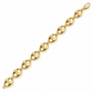 Yellow gold puff bracelet, detail view