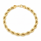 Yellow gold rope bracelet