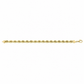 Yellow gold rope bracelet, close-up of the links