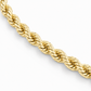 Gold rope chain, close-up of the link detail