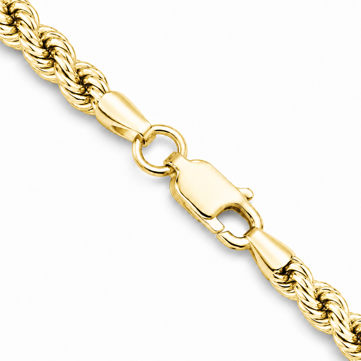 Gold rope chain, styled view