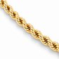 14K Yellow Gold Hollow Diamond-Cut Rope Bracelet