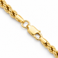 Gold rope chain, styled view