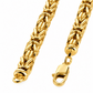 Gold Plated Sterling Silver Byzantine Chain, detail view