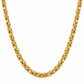 Gold Plated Sterling Silver Byzantine Chain, close-up of the links