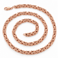 Rose Gold Plated Sterling Silver Byzantine Chain, detail view