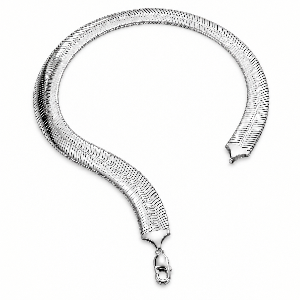 Silver herringbone jewelry