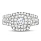 14K TWO-TONE GOLD ROUND DIAMOND BRIDAL WEDDING RING SET 1-1/4 CTTW (CERTIFIED)