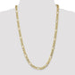Gold Chain - Mens Hollow Figaro Chain 10K Gold