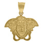 10kt Two-tone Gold Mens Medusa Egyptian Fashion Charm Pendant