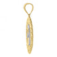 10kt Two-Tone Gold Mens Women Diamond-Cut Curb Border Jesus Christ Religious Charm Pendant