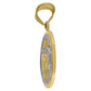10kt Two-tone Gold Mens Medusa Egyptian Fashion Charm Pendant