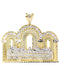 Big Last Supper & Cz 10K Yellow Gold Pendant. | 53.9 Grams