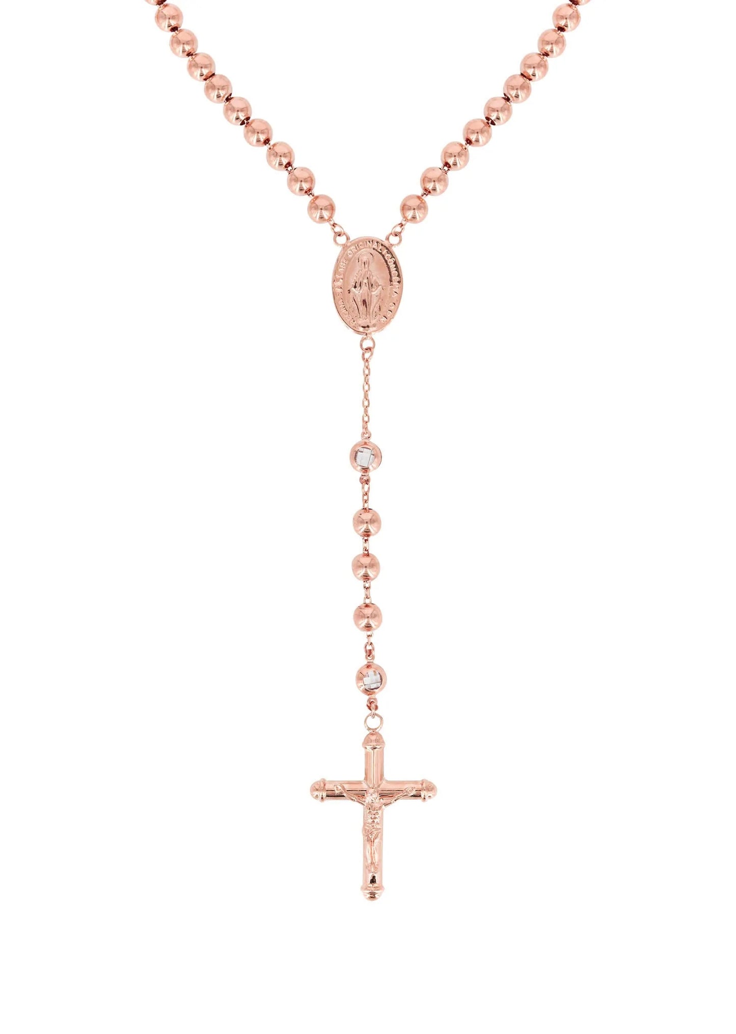 14K Yellow Rose Rosary Chain – PAPA JEWELS