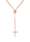 14K Yellow Rose Rosary Chain