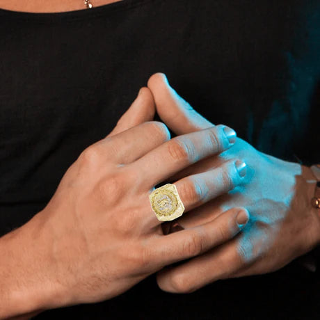Gold Plated Medusa Head Men's Ring – DEKA Styles