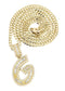 14K Yellow Gold Letter "G" Baguette Diamond