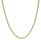 Two-Tone Diamond Cut Rollo Link Chain Real 10K Yellow White And Rose Gold
