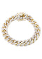 Mens Iced Out Diamond Miami Cuban Link Bracelet 10K Yellow Gold
