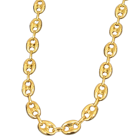 Gold Chain - Mens Hollow Puff Chain 10K Gold