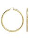 10K Gold Diamond Cut Hoop Earrings | Customizable Size