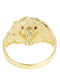 Lion & Ruby 10K Yellow Gold Mens Ring. | 5.8 Grams