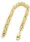 Italian Mens Semi Solid Byzantine Bracelet 10K Yellow Gold