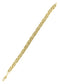 Italian Mens Semi Solid Byzantine Bracelet 10K Yellow Gold
