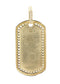 Big Dogtag & Cz 10K Yellow Gold Pendant. | 18.4 Grams
