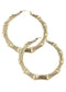 10K Gold Bamboo Hoop Earrings | Customizable Size
