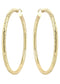 10K Gold Diamond Cut Hoop Earrings | Customizable Size