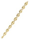 Hollow Mens Puff Bracelet 10K Yellow Gold