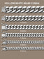White Gold Miami Cuban Bracelet Hollow - 10K White Gold Bracelet