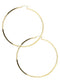 10K Gold Diamond Cut Hoop Earrings | Customizable Size