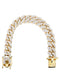 Mens Iced Out Diamond Miami Cuban Link Bracelet 10K Yellow Gold