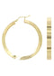 10K Gold Diamond Cut Hoop Earrings | Customizable Size
