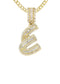 14K Yellow Gold Letter "E" Baguette Diamond