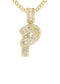 14K Yellow Gold Letter "P" Baguette Diamond