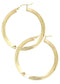 10K Gold Diamond Cut Hoop Earrings | Customizable Size