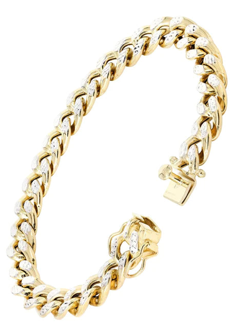 Hollow Mens Diamond Cut Miami Cuban Link