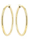 10K Gold Plain Hoop Hoop Earrings | Customizable Size