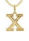 10k Yellow Gold Diamond Pendant Letter "x"