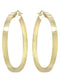 10K Gold Diamond Cut Hoop Earrings | Customizable Size