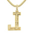 10k Yellow Gold Diamond Pendant Letter "L"