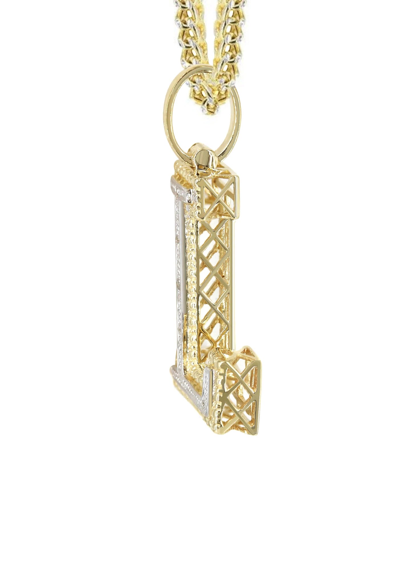 10k Yellow Gold Diamond Pendant Letter "L"