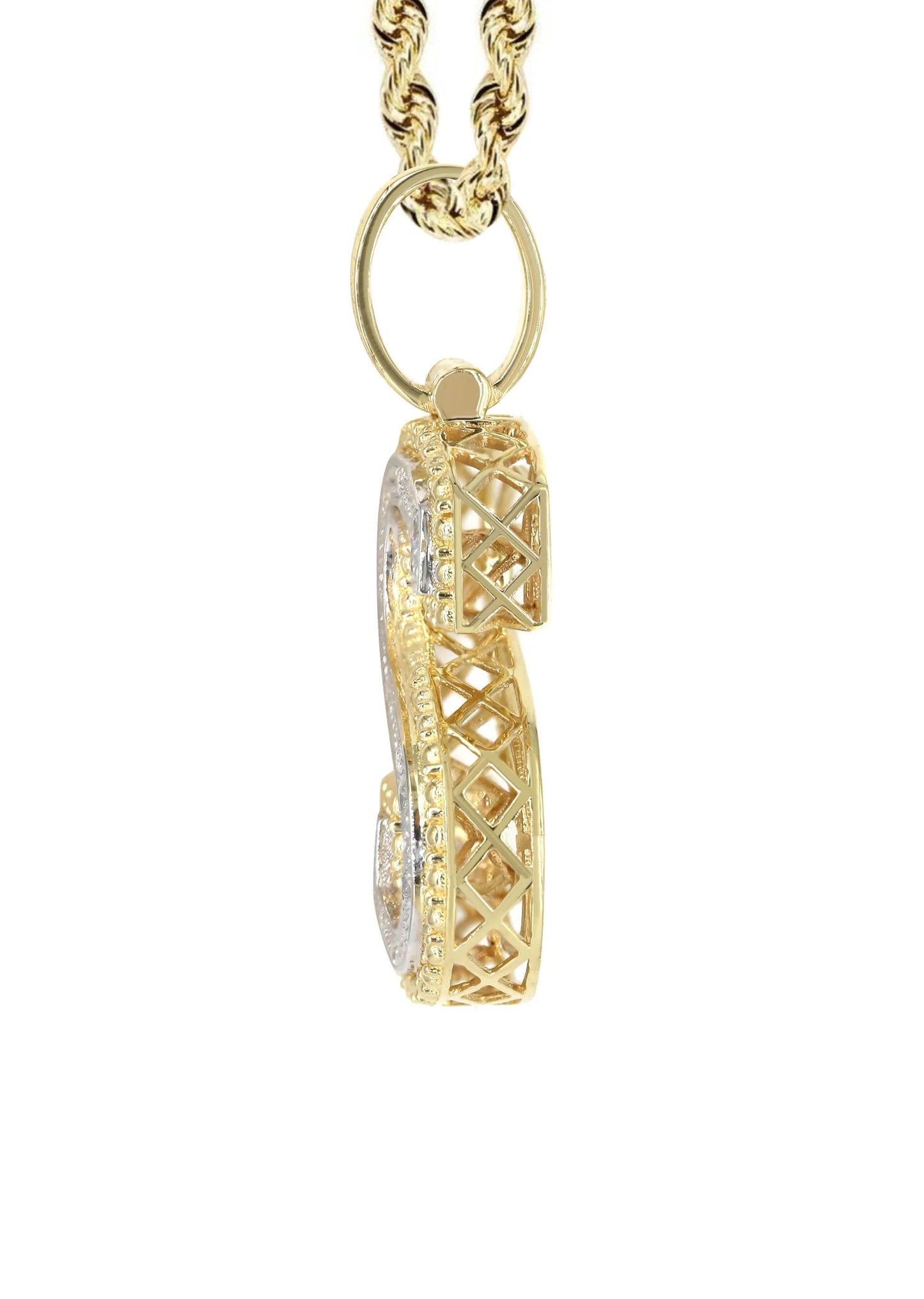 10k Yellow Gold Diamond Pendant Letter "S"